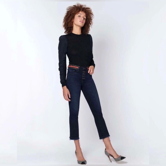 Veronica Beard Carolyn Baby Boot High Rise Stretch Tuxedo Waist Jeans SZ 27 - Picture 9 of 12
